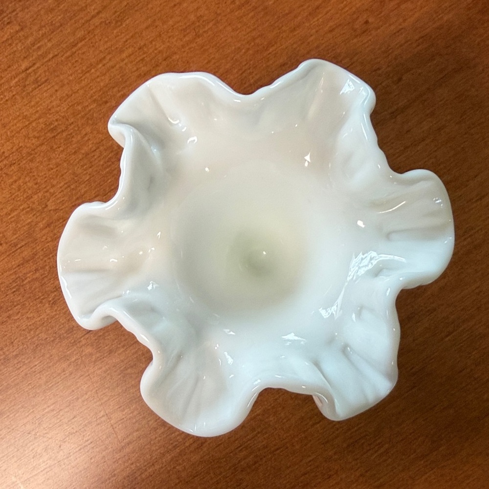 Fenton Hobnail Milk Glass Small Vase - Picture 2 of 6